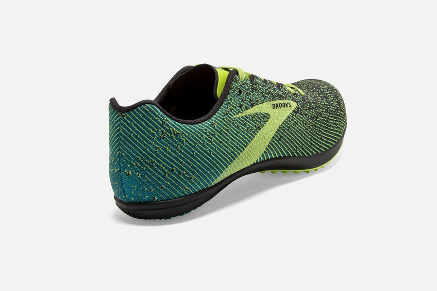 Brooks Israel Mach 19 Spikeless Spikes Shoes Mens - Black/Green - BRY-156397